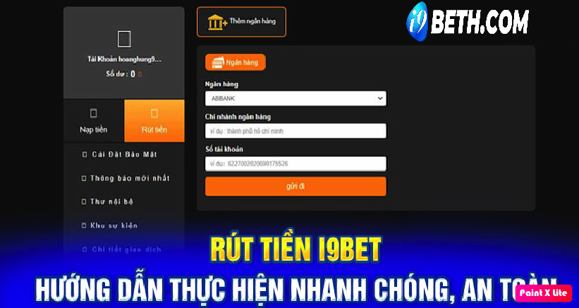 Rút tiền i9bet tiền mã hóa